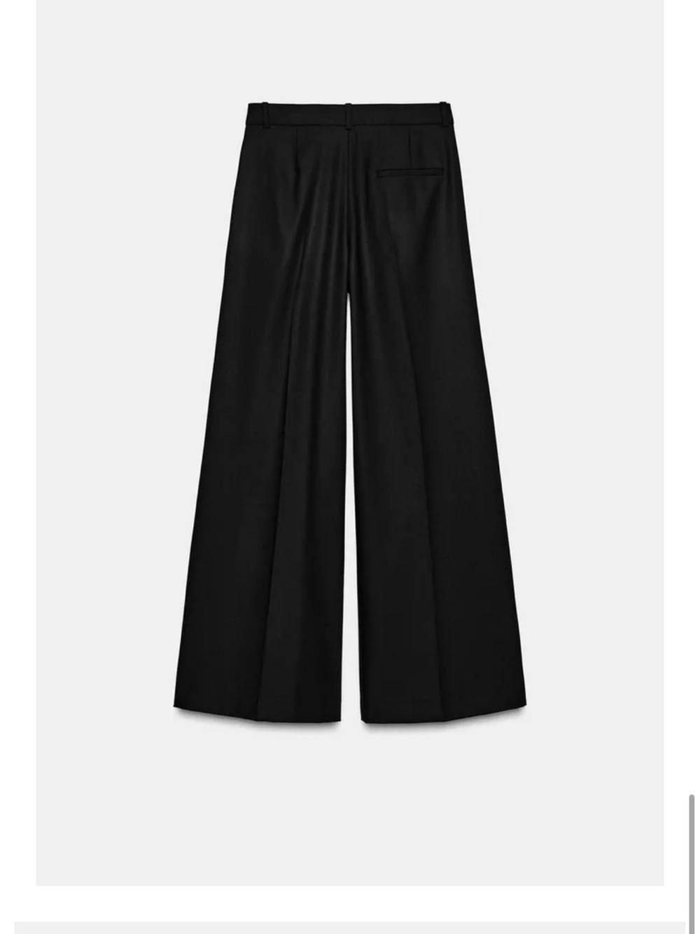 Zara Black Pleated High-Waist Super Wide Leg Trousers - Picture 5 of 14